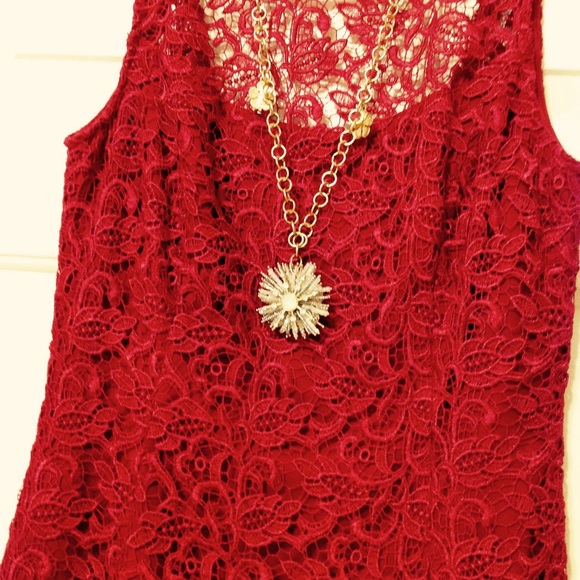 White House Black Market GORGEOUS Red dress4X/HP๐ - Picture 6 of 6